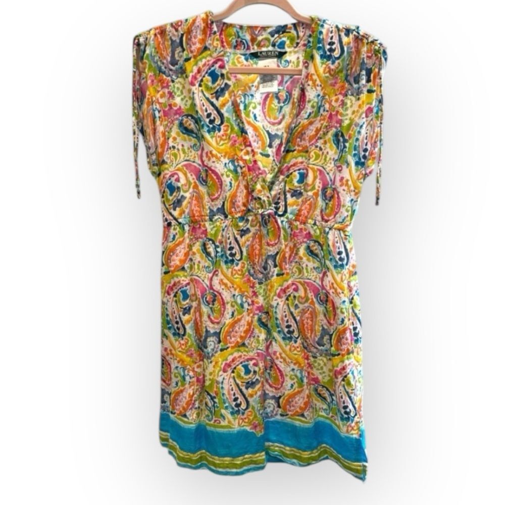 Lauren Ralph Lauren Paisley Swim Cover-Up Dress Multicolor – Size M